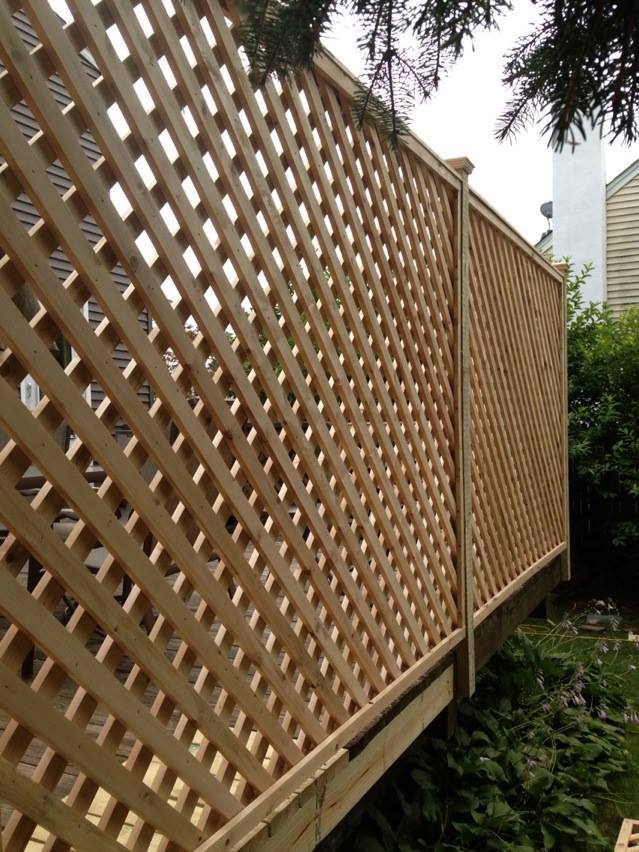 wood lattice fence